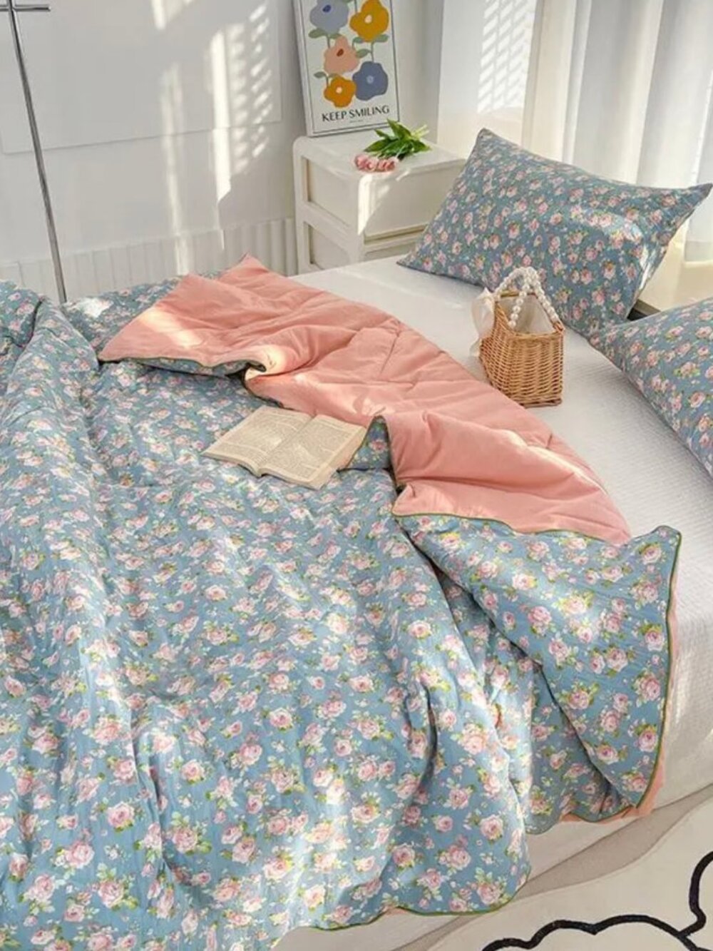 NEW ‘The Rose Blanket' -  The Fleece Company - Full Size 'Cotton & Soybean Fiber - Picture 11 of 13